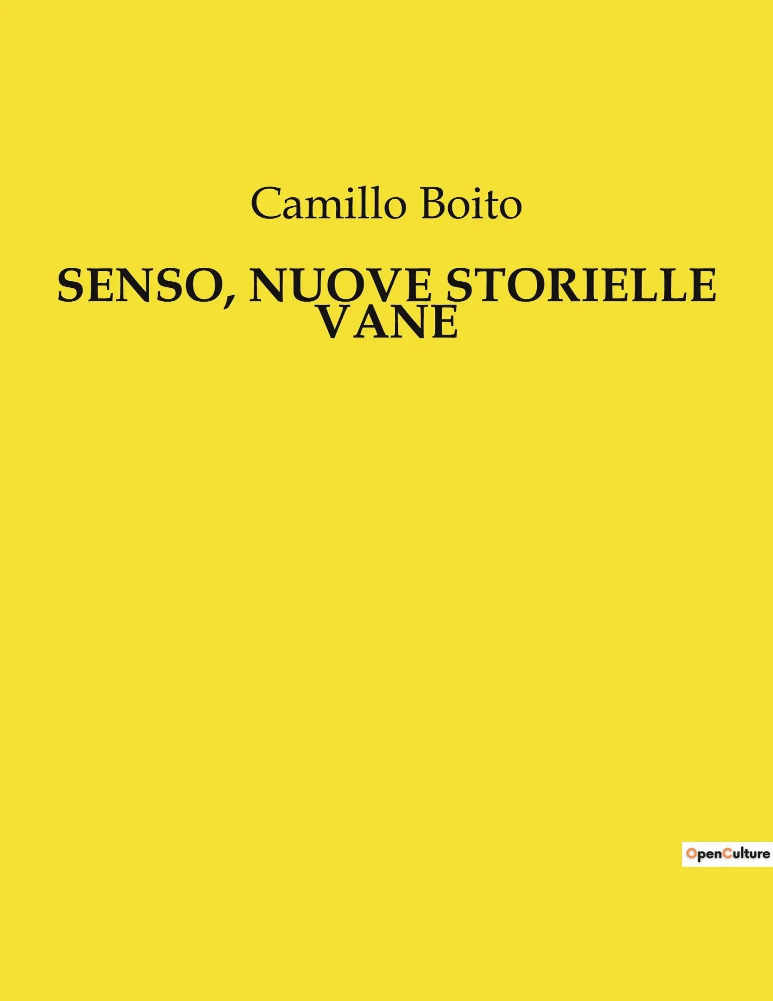 SENSO, NUOVE STORIELLE VANE | Camillo Boito | Taschenbuch | Italienisch | 2023 | Culturea | EAN 9791041961702 - Boito, Camillo