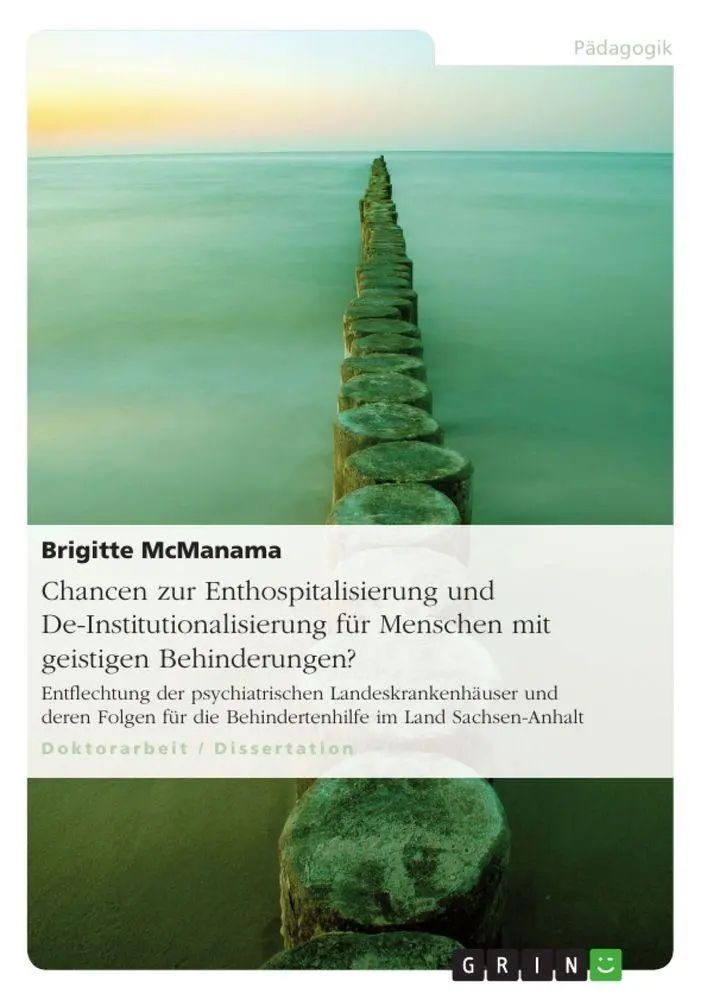 Chancen zur Enthospitalisierung und De-Institutionalisierung für Menschen mit geistigen Behinderungen? | Brigitte McManama | Taschenbuch | 520 S. | Deutsch | 2010 | GRIN Verlag | EAN 9783640732852 - McManama, Brigitte