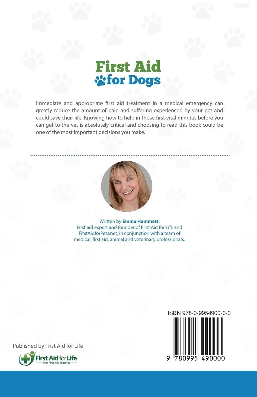 Rückseite: 9780995490000 | First Aid for Dogs | An Invaluable guide for all dog lovers | Hammett