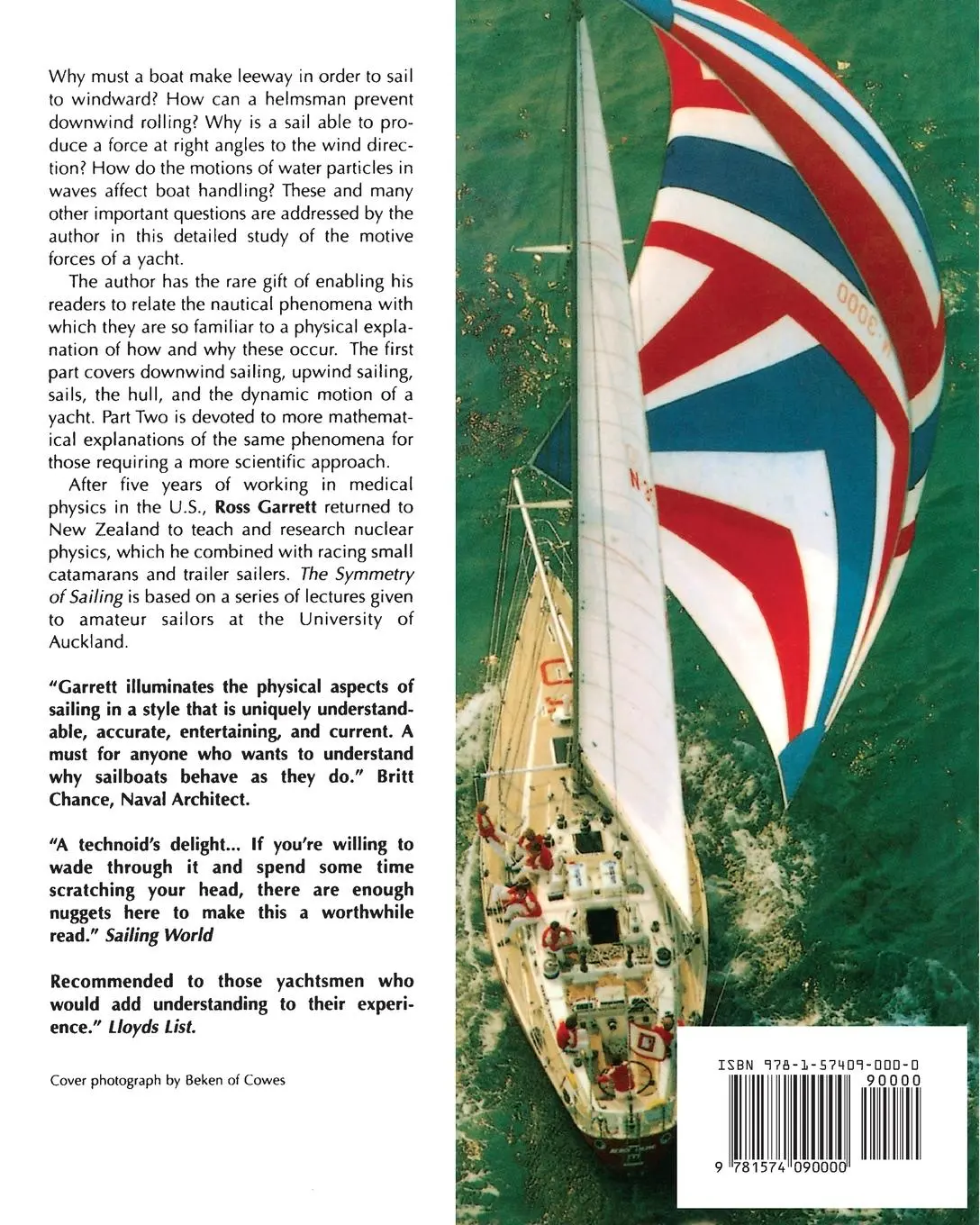 Rückseite: 9781574090000 | The Symmetry of Sailing | The Physics of Sailing for Yachtsman | Buch