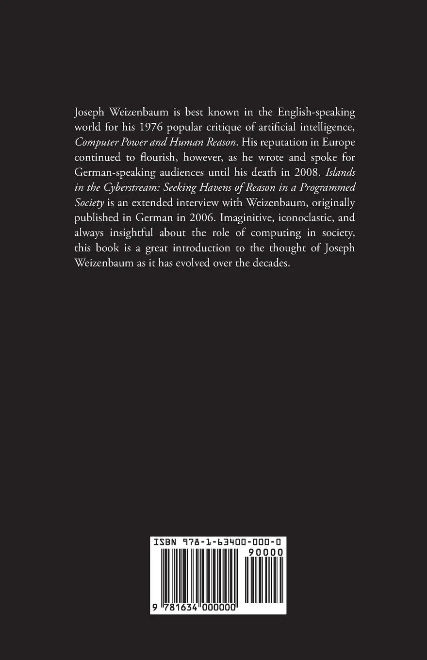 Rückseite: 9781634000000 | Islands in the Cyberstream | Joseph Weizenbaum (u. a.) | Taschenbuch