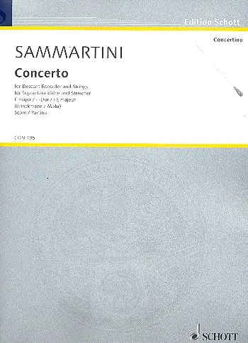 Cover: 9790220100000 | Concerto F-Dur | Giuseppe Sammartini | Partitur | Schott Music London