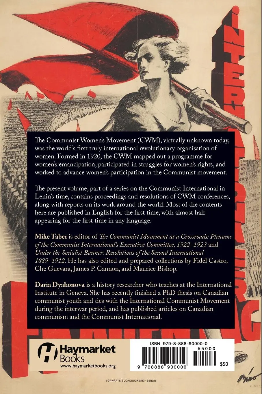 Rückseite: 9798888900000 | The Communist Women's Movement, 1920-1922 | Mike Taber (u. a.) | Buch