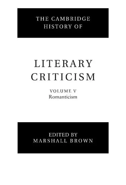 Cover: 9780521300100 | The Cambridge History of Literary Criticism | Marshall Brown | Buch