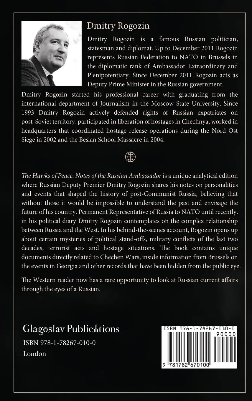 Rückseite: 9781782670100 | The Hawks of Peace | Notes of the Russian Ambassador | Dmitry Rogozin