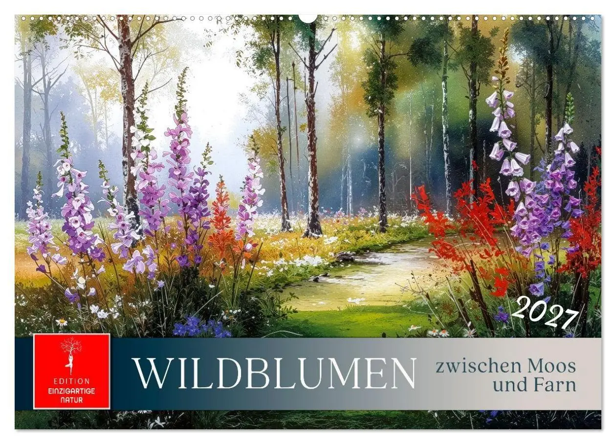 Cover: 9783516770100 | Wildblumen zwischen Moos und Farn (Wandkalender 2027 DIN A2 quer),...
