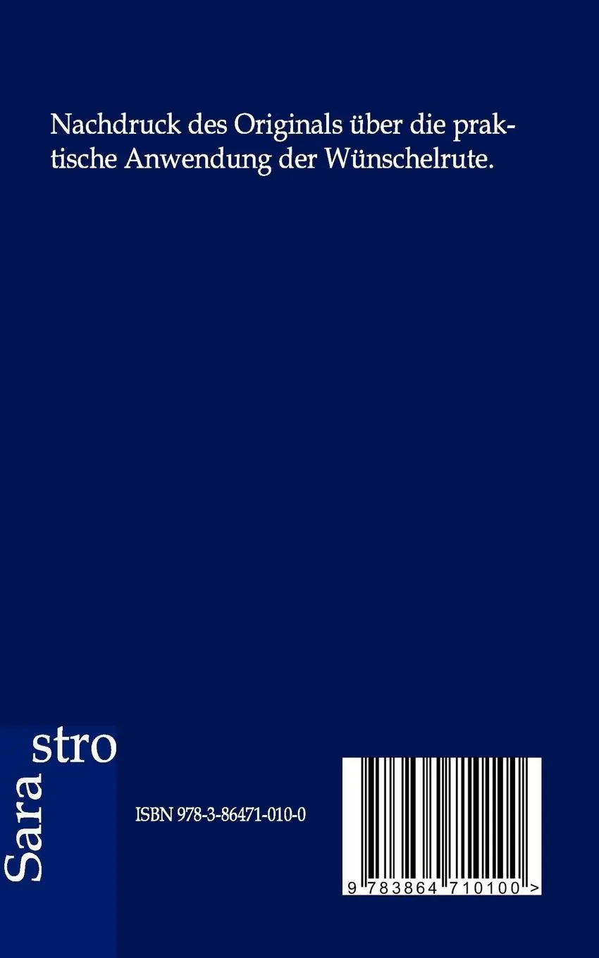 Rückseite: 9783864710100 | Wünschelrutenkunde | Ferd. Scheminzky | Taschenbuch | 56 S. | Deutsch