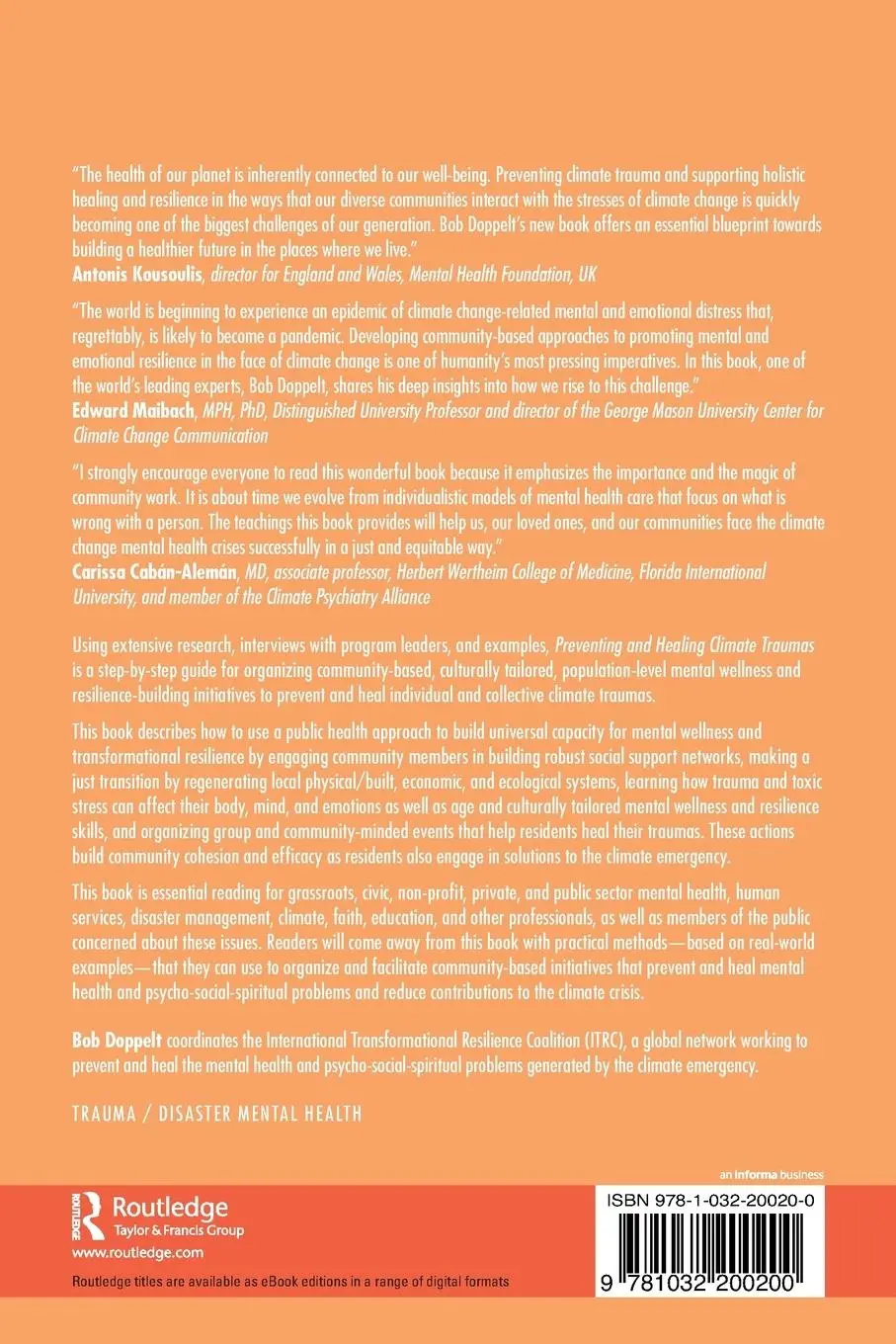 Rückseite: 9781032200200 | Preventing and Healing Climate Traumas | Bob Doppelt | Taschenbuch