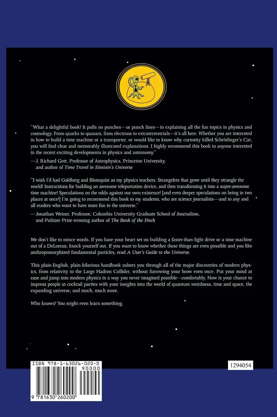 Rückseite: 9781630260200 | A User's Guide to the Universe | Dave Goldberg (u. a.) | Buch | 2010