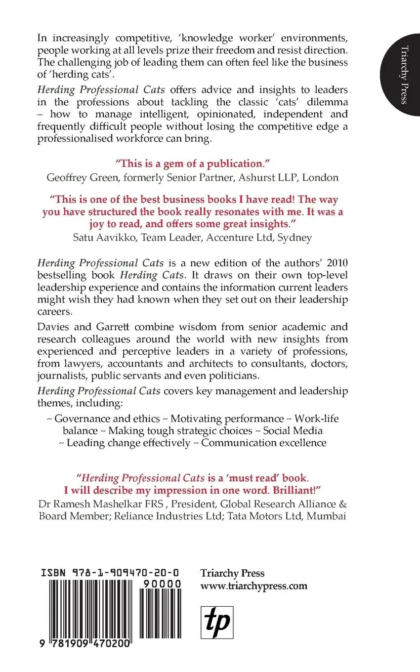 Rückseite: 9781909470200 | Herding Professional Cats | Graeme Davies (u. a.) | Taschenbuch | 2013