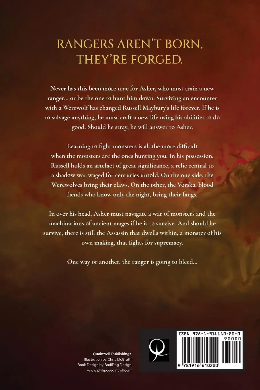 Rückseite: 9781916610200 | A Dance of Fang and Claw | (The Ranger Archives: Book 3) | Quaintrell