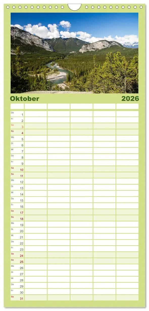 Bild: 9783516520200 | Familienplaner 2026 - Oh Canada... mit 5 Spalten (Wandkalender, 21...