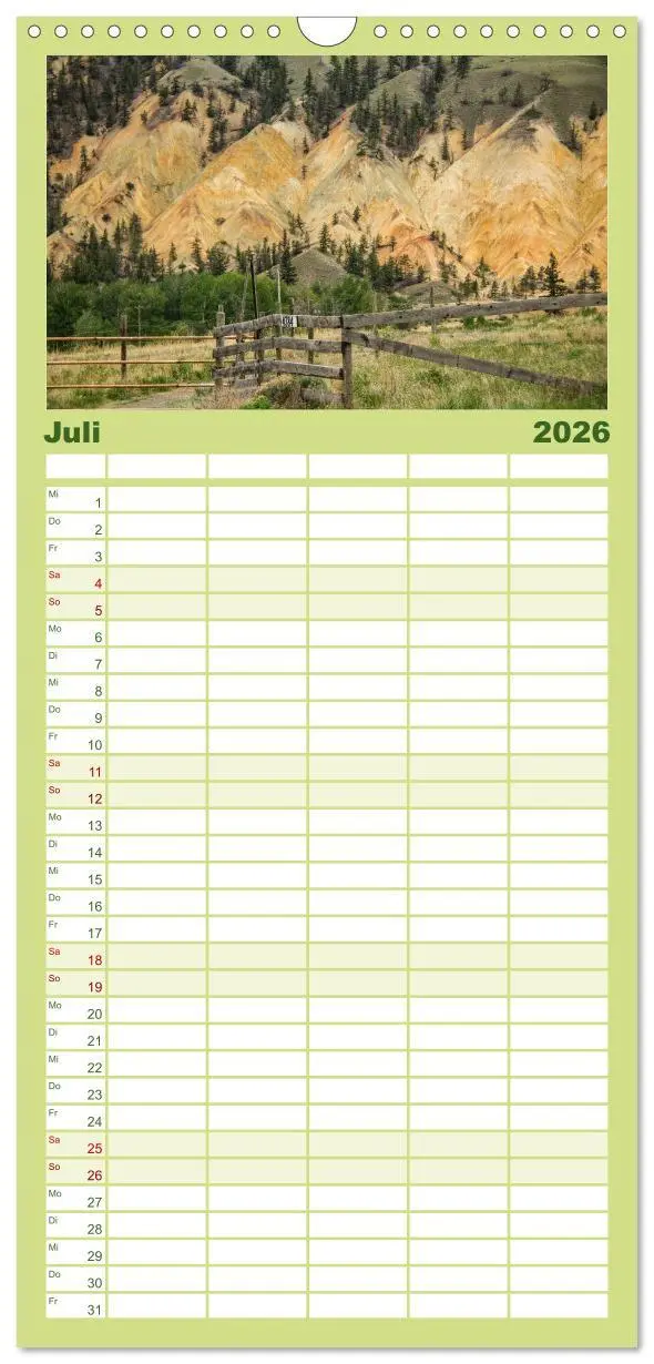 Bild: 9783516520200 | Familienplaner 2026 - Oh Canada... mit 5 Spalten (Wandkalender, 21...