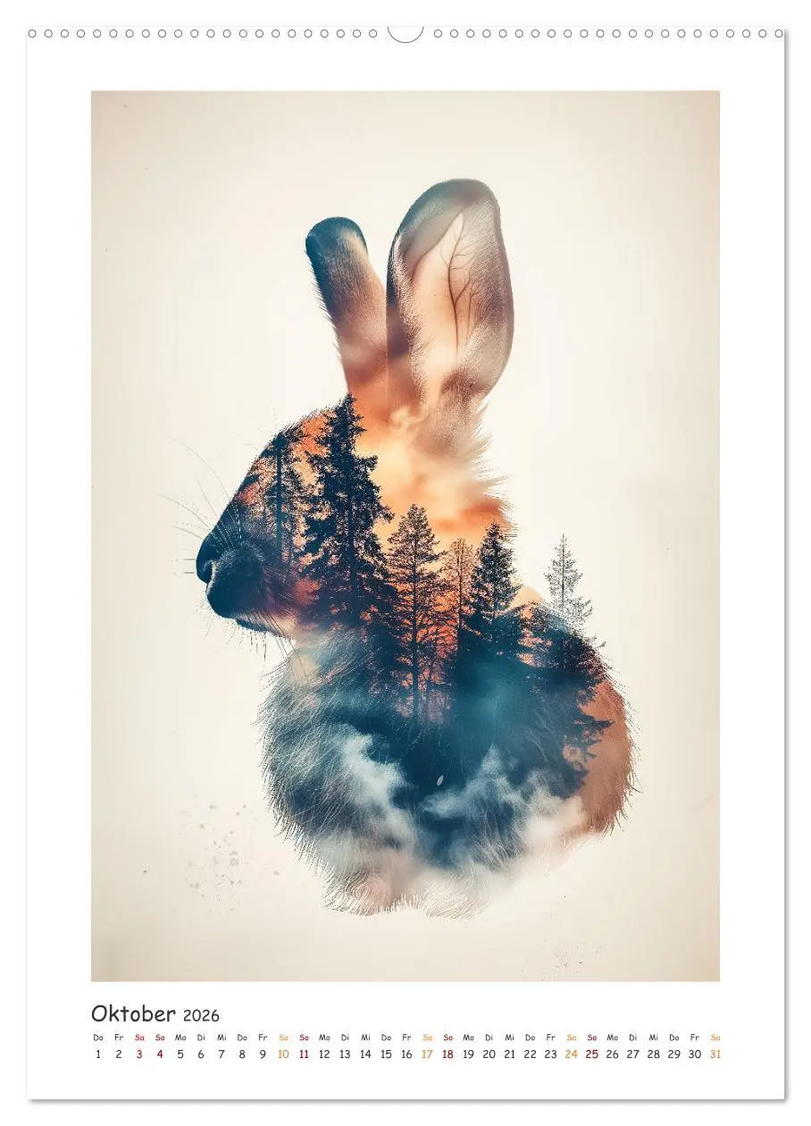 Bild: 9783457280300 | Magische Tierkunst (Wandkalender 2026 DIN A2 hoch), CALVENDO...