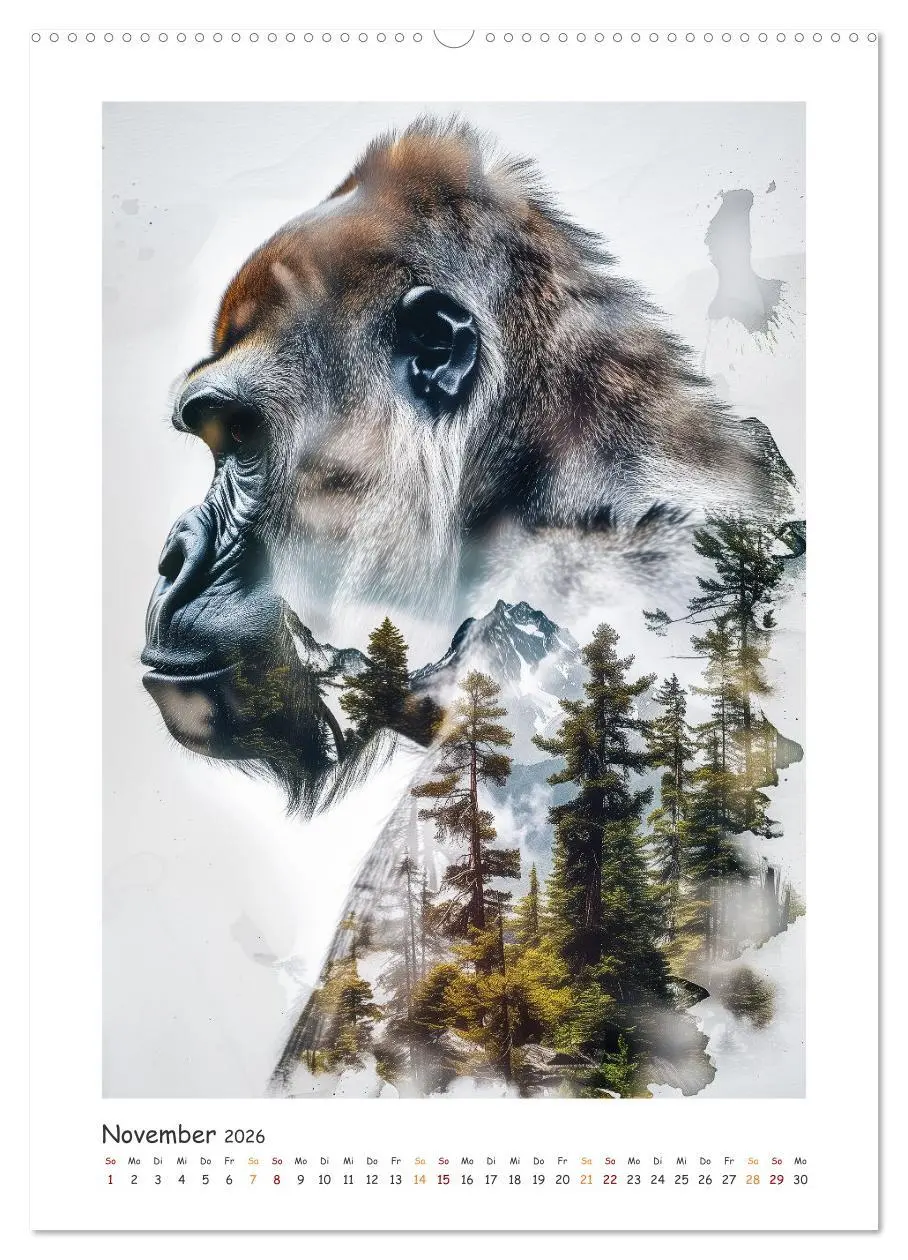 Bild: 9783457280300 | Magische Tierkunst (Wandkalender 2026 DIN A2 hoch), CALVENDO...