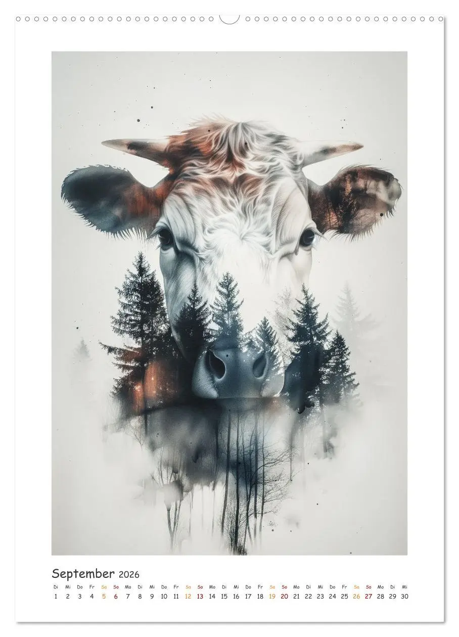 Bild: 9783457280300 | Magische Tierkunst (Wandkalender 2026 DIN A2 hoch), CALVENDO...