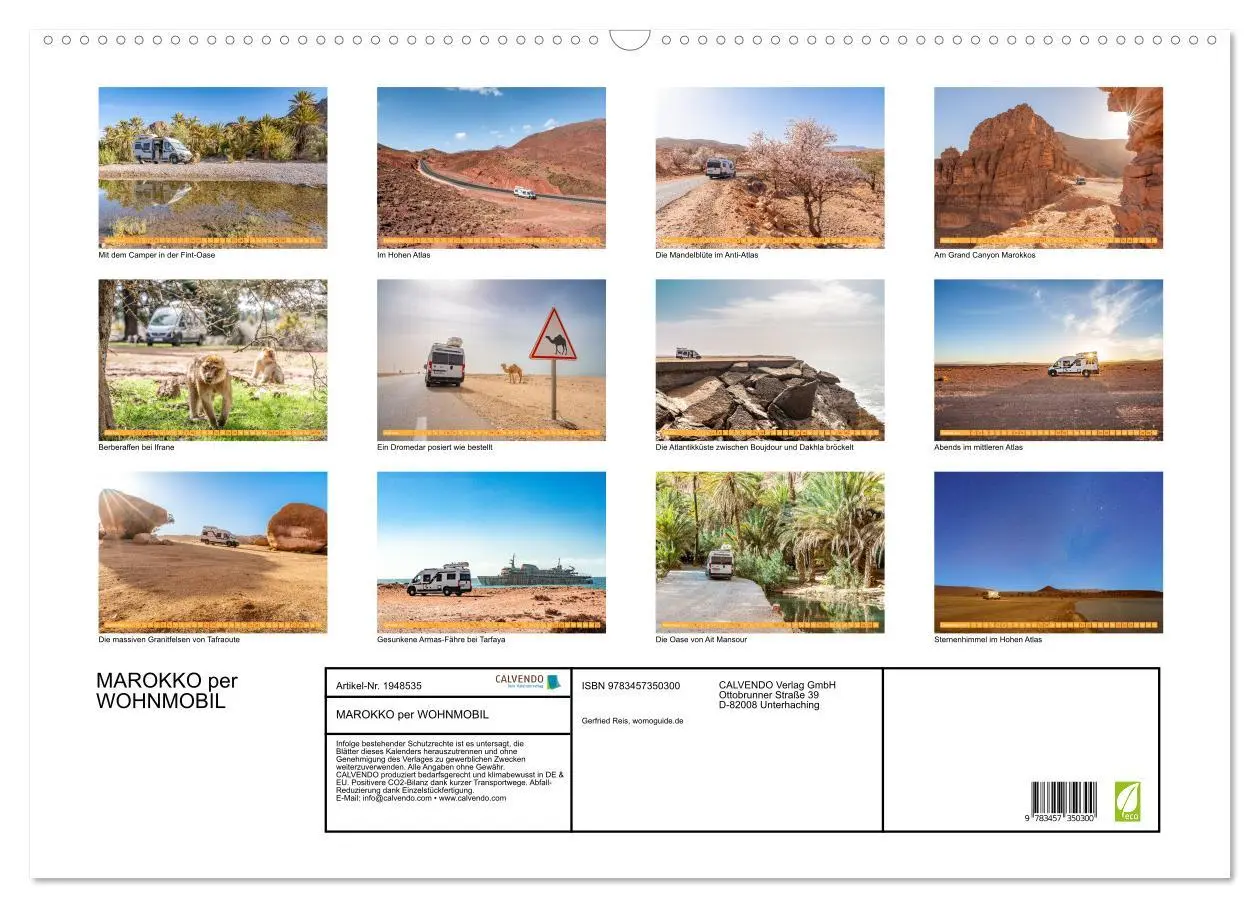 Bild: 9783457350300 | MAROKKO per WOHNMOBIL (Wandkalender 2026 DIN A2 quer), CALVENDO...