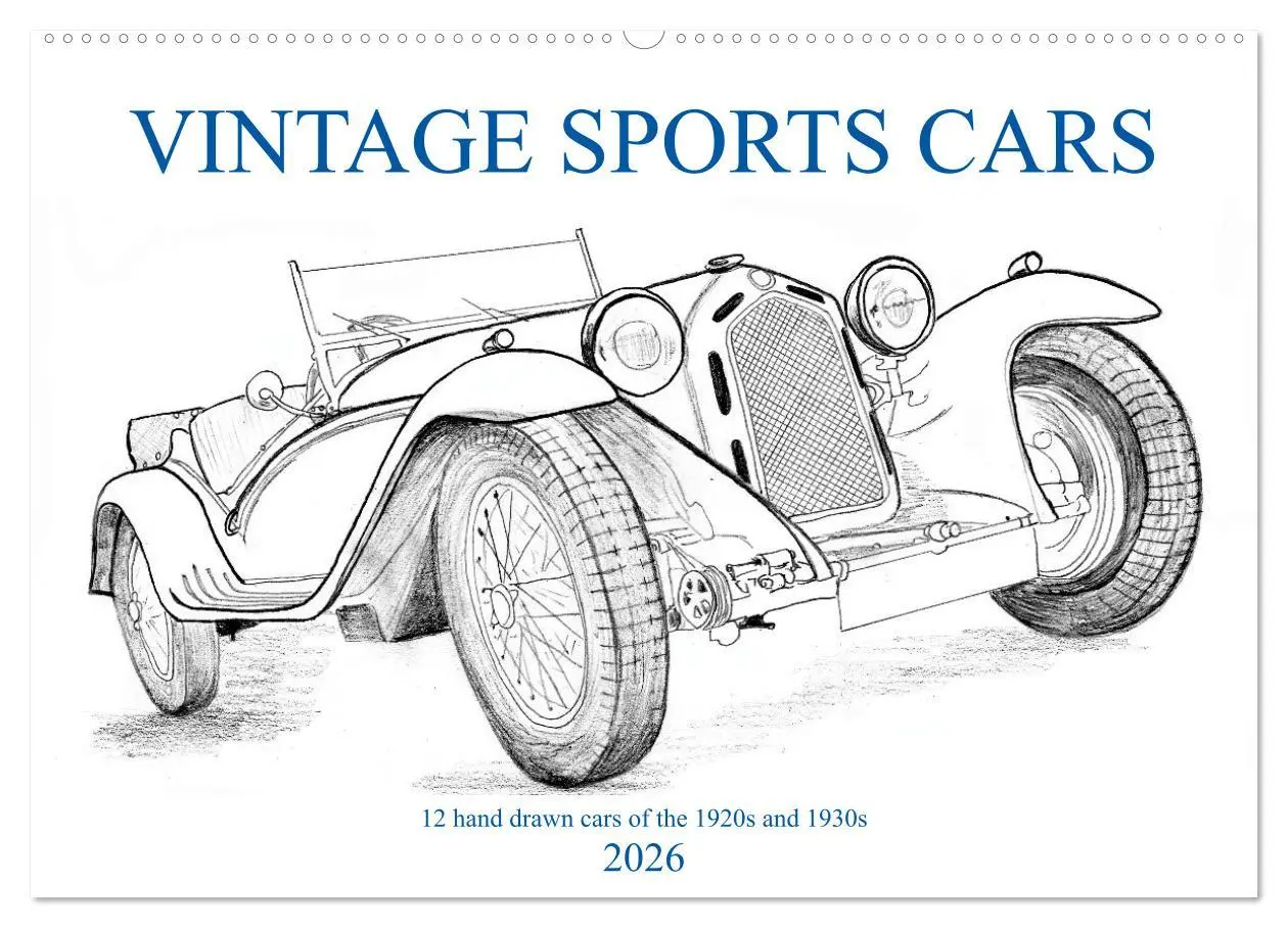 Cover: 9783457660300 | Vintage Sports Cars (Wandkalender 2026 DIN A2 quer), CALVENDO...