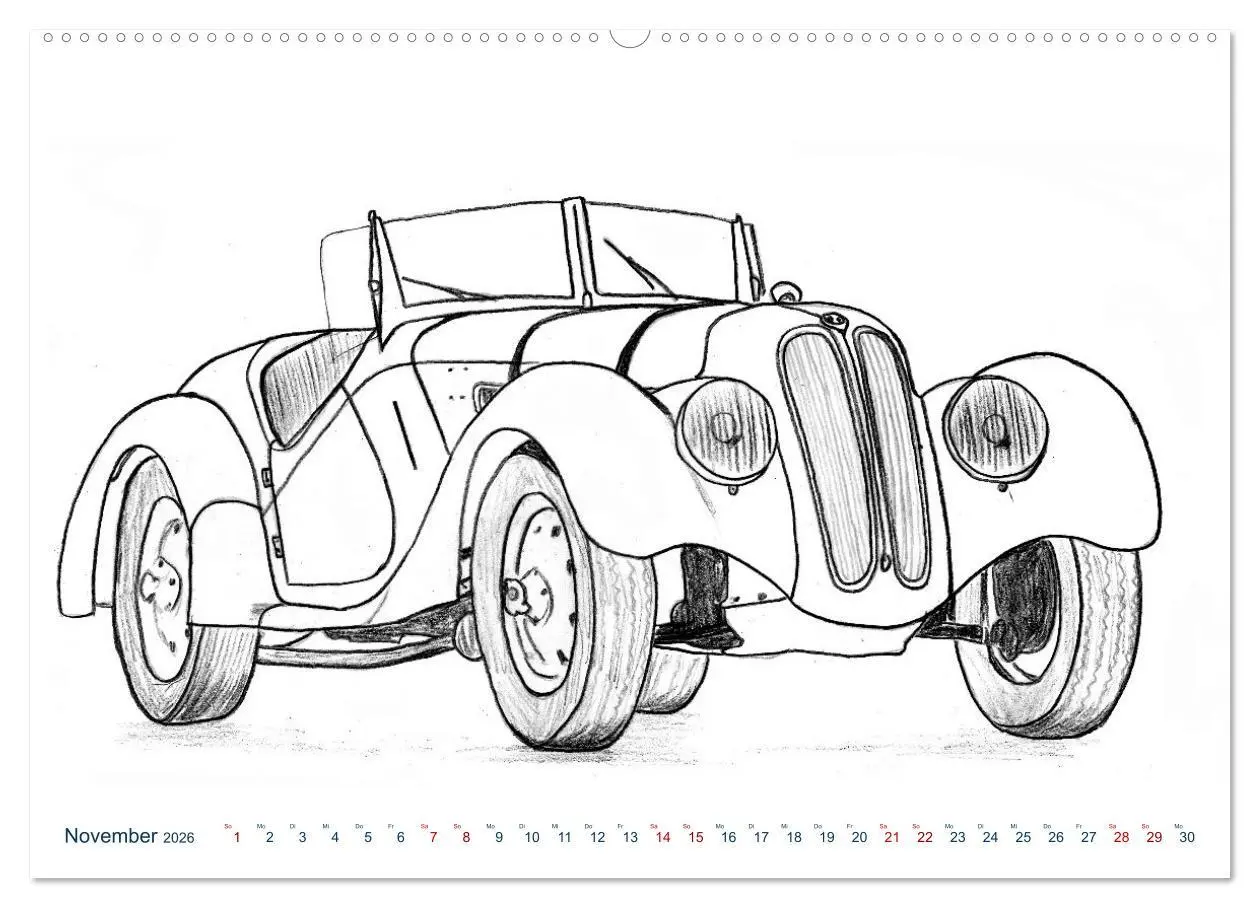 Bild: 9783457660300 | Vintage Sports Cars (Wandkalender 2026 DIN A2 quer), CALVENDO...