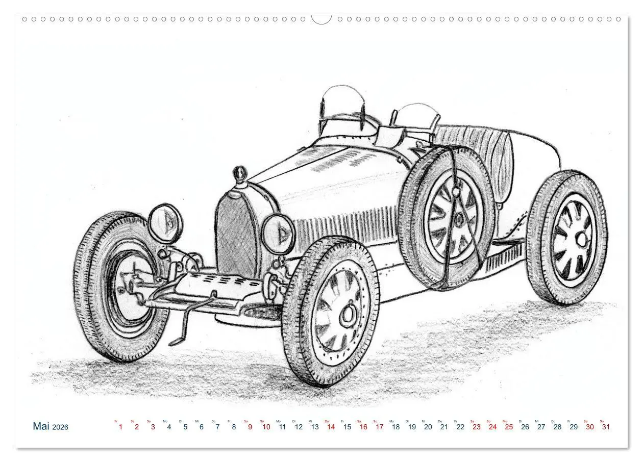 Bild: 9783457660300 | Vintage Sports Cars (Wandkalender 2026 DIN A2 quer), CALVENDO...