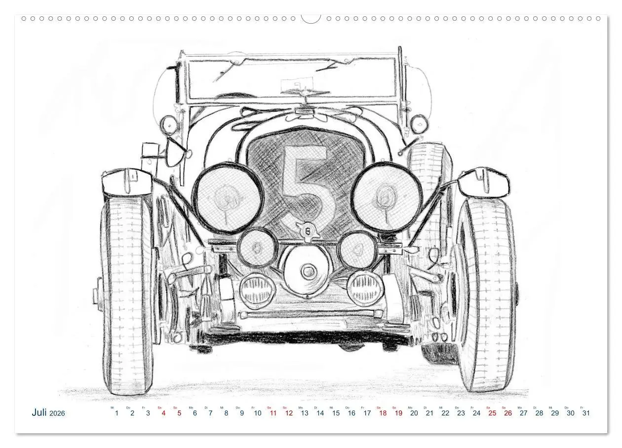 Bild: 9783457660300 | Vintage Sports Cars (Wandkalender 2026 DIN A2 quer), CALVENDO...