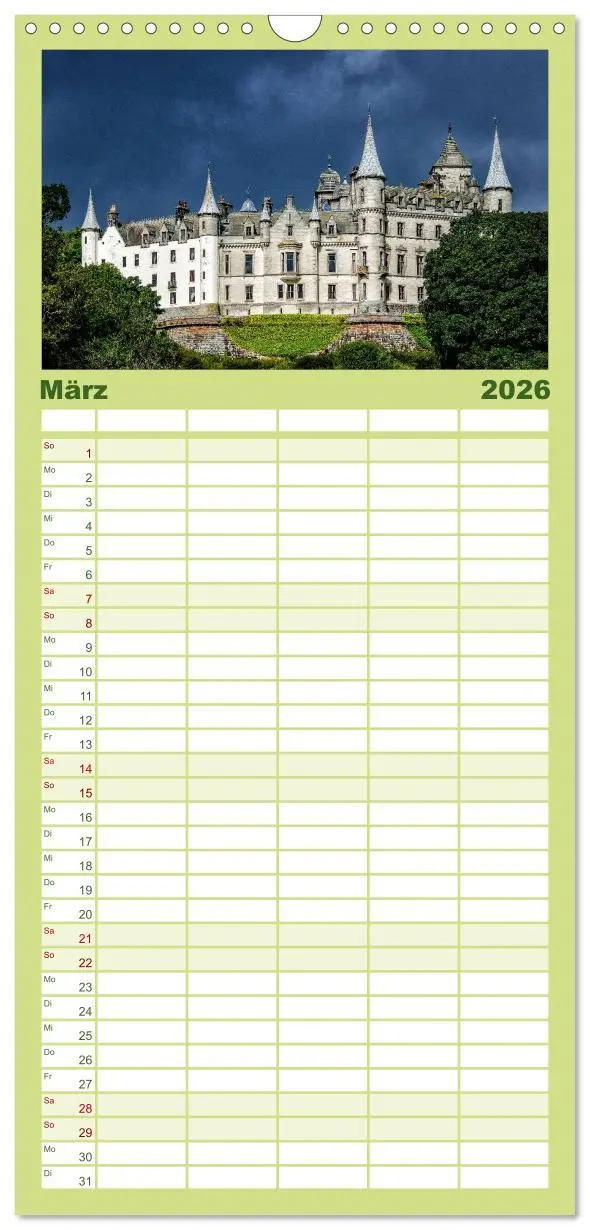 Bild: 9783516510300 | Familienplaner 2026 - Schottlands Castles - Zeugen der...
