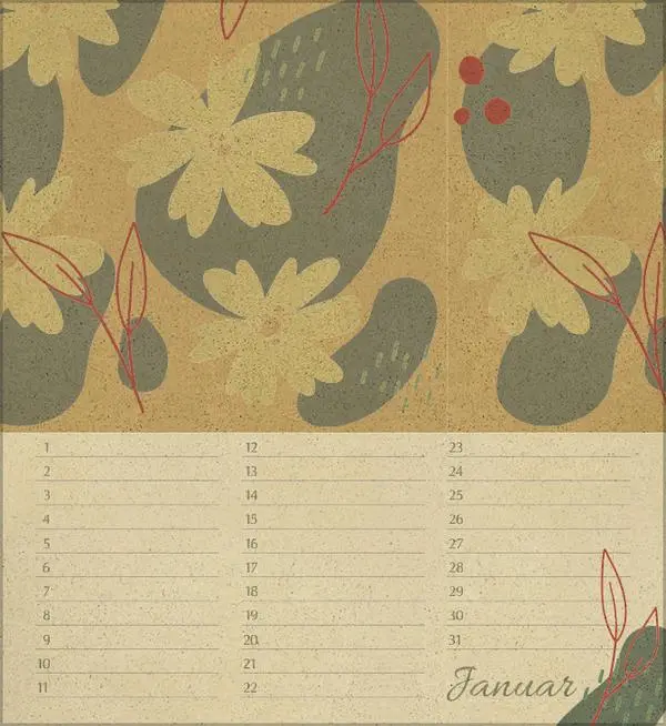 Bild: 9783731890300 | Geburtstagskalender Natural Art | Verlag Korsch | Kalender | 13 S.