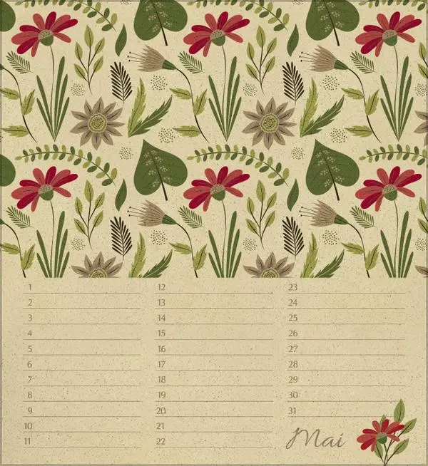Bild: 9783731890300 | Geburtstagskalender Natural Art | Verlag Korsch | Kalender | 13 S.