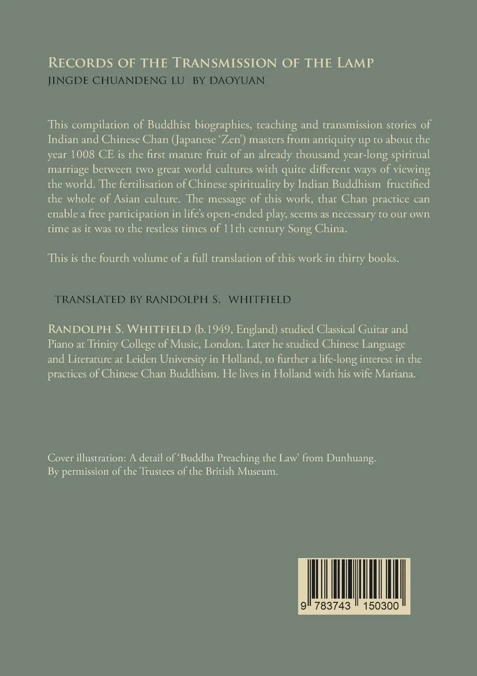 Rückseite: 9783743150300 | Records of the Transmission of the Lamp (Jingde Chuandeng Lu) | Buch