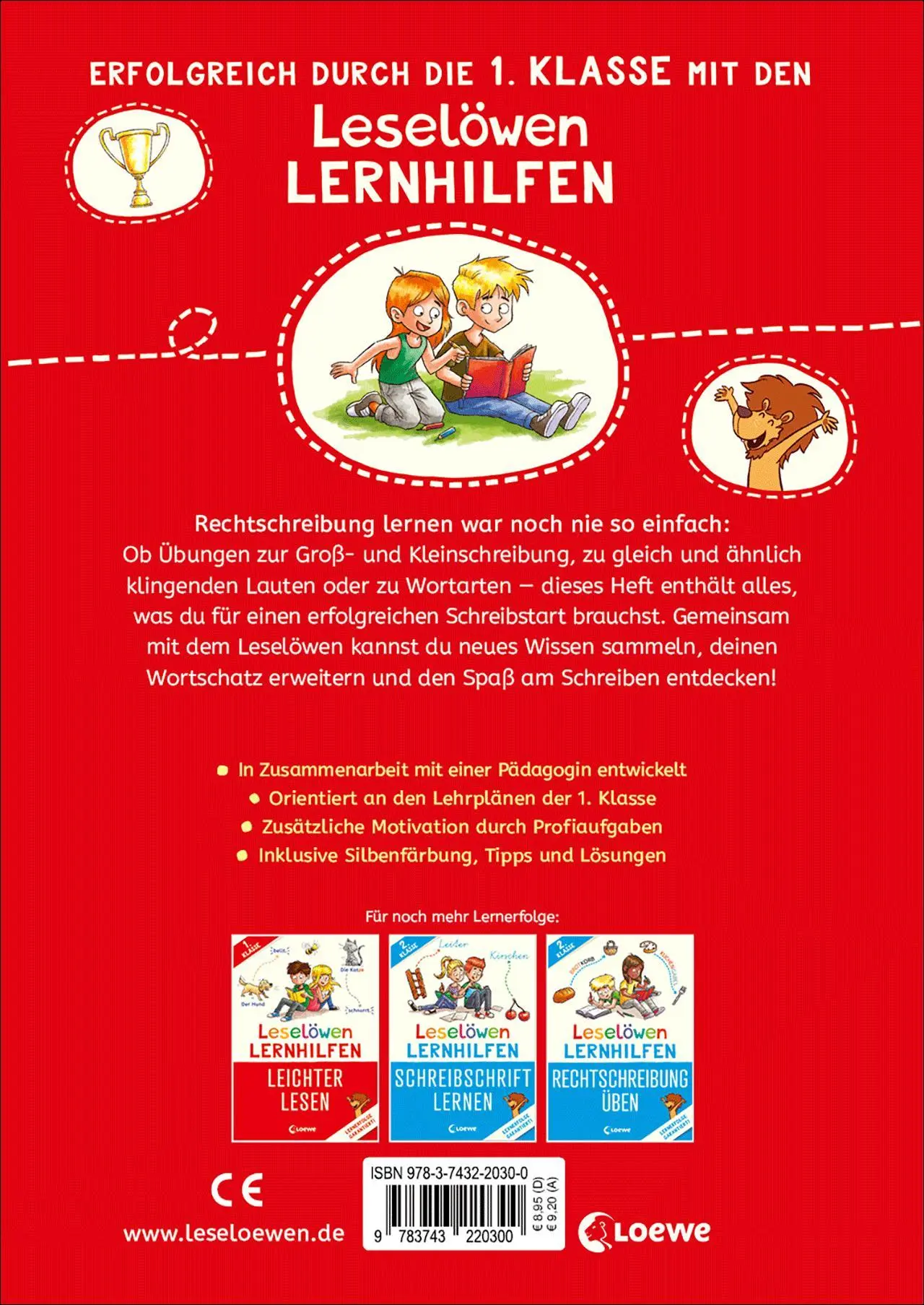 Rückseite: 9783743220300 | Leselöwen Lernhilfen - Rechtschreib-Spiele - 1. Klasse | Wittenburg
