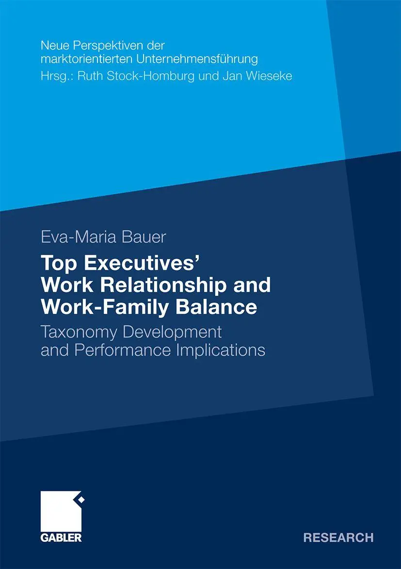 Cover: 9783834920300 | Top Executives' Work Relationship and Work-Family Balance | Bauer