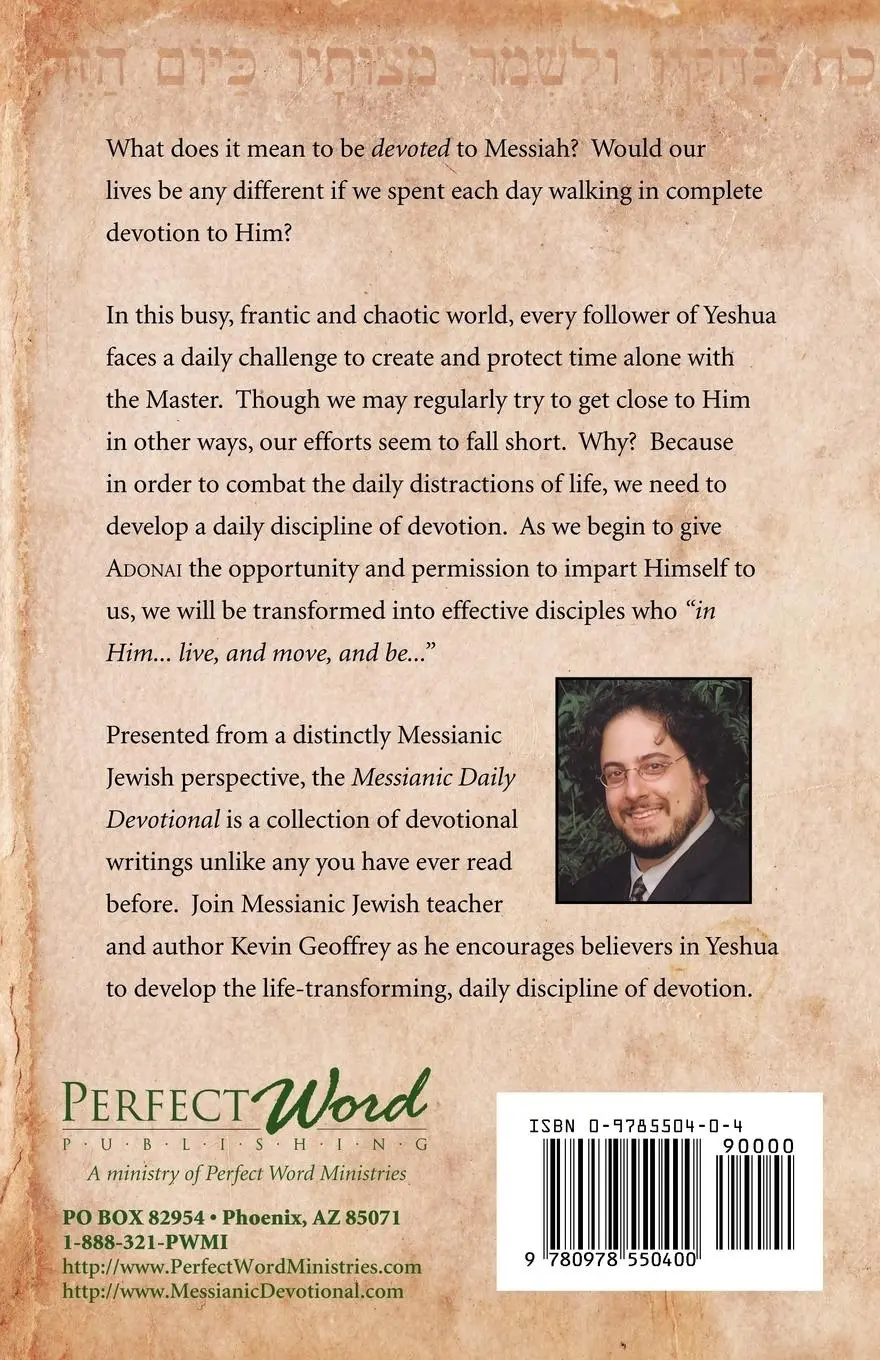 Rückseite: 9780978550400 | Messianic Daily Devotional | Kevin Geoffrey | Taschenbuch | Englisch