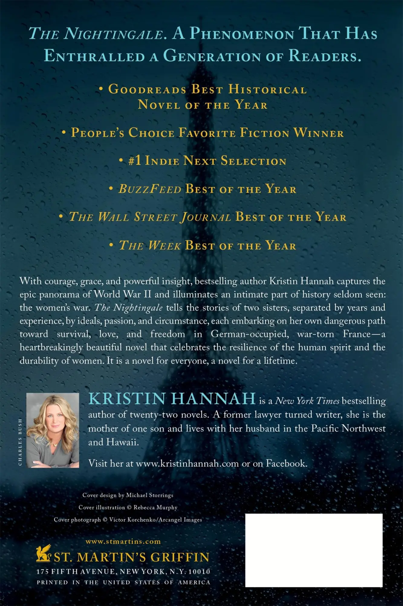 Rückseite: 9781250080400 | The Nightingale | Kristin Hannah | Taschenbuch | Englisch | 2017