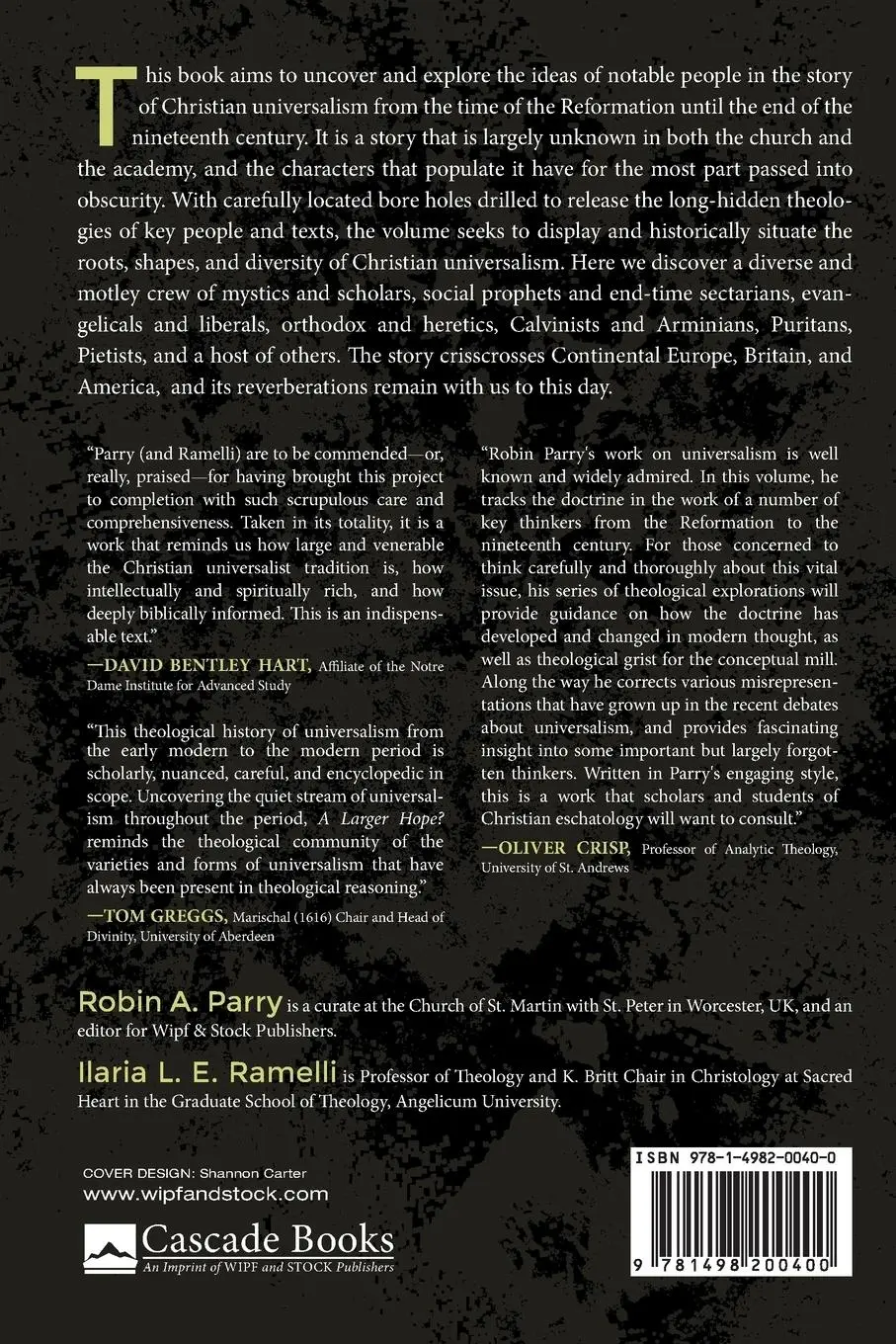 Rückseite: 9781498200400 | A Larger Hope?, Volume 2 | Robin A. Parry (u. a.) | Taschenbuch | 2019