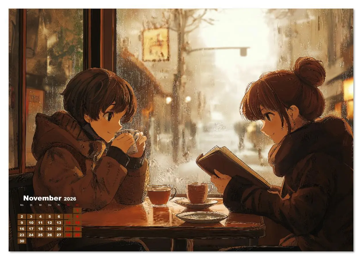 Bild: 9783457340400 | Anime Kalender - Charaktere im Slice-of-Life Stil (Wandkalender...