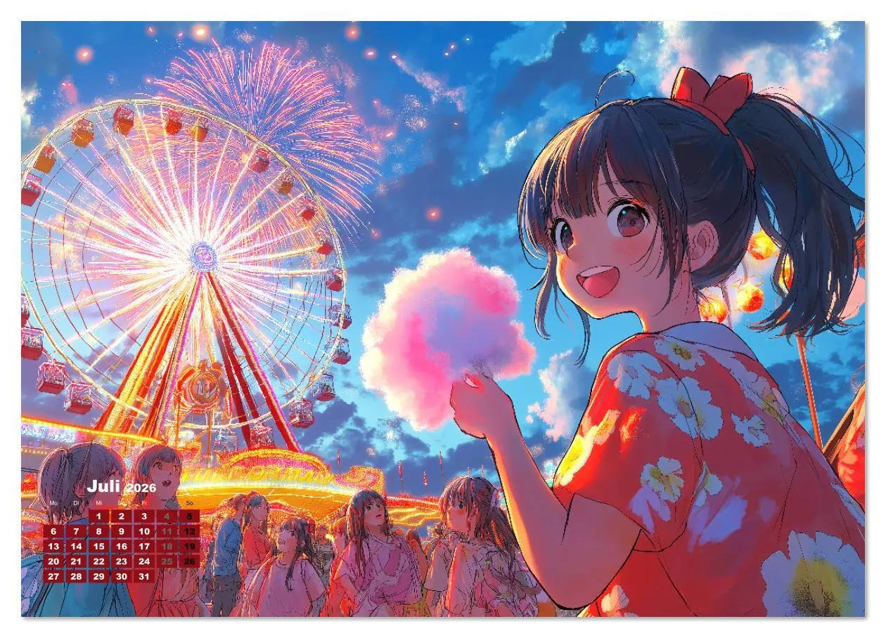 Bild: 9783457340400 | Anime Kalender - Charaktere im Slice-of-Life Stil (Wandkalender...