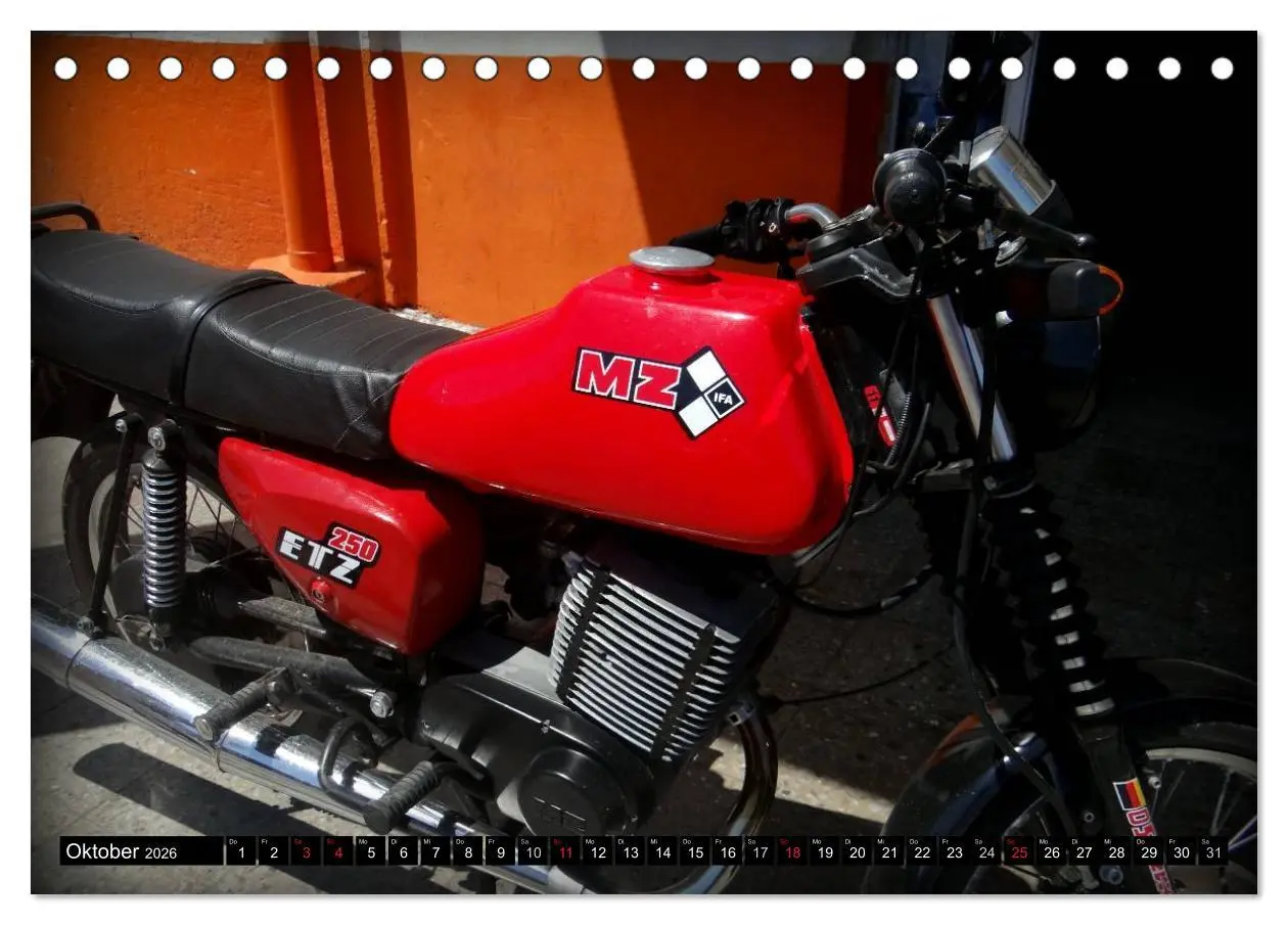 Bild: 9783457960400 | Motorrad-Legenden - MZ (Tischkalender 2026 DIN A5 quer), CALVENDO...