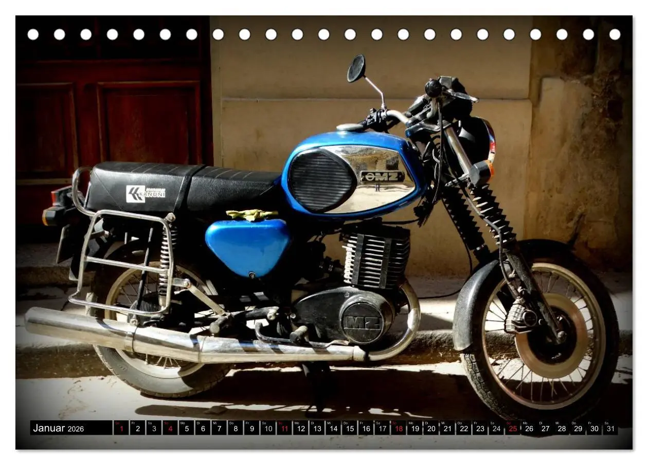 Bild: 9783457960400 | Motorrad-Legenden - MZ (Tischkalender 2026 DIN A5 quer), CALVENDO...