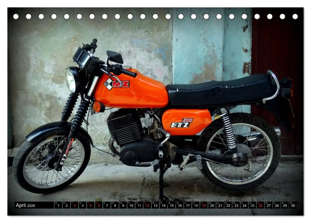 Bild: 9783457960400 | Motorrad-Legenden - MZ (Tischkalender 2026 DIN A5 quer), CALVENDO...
