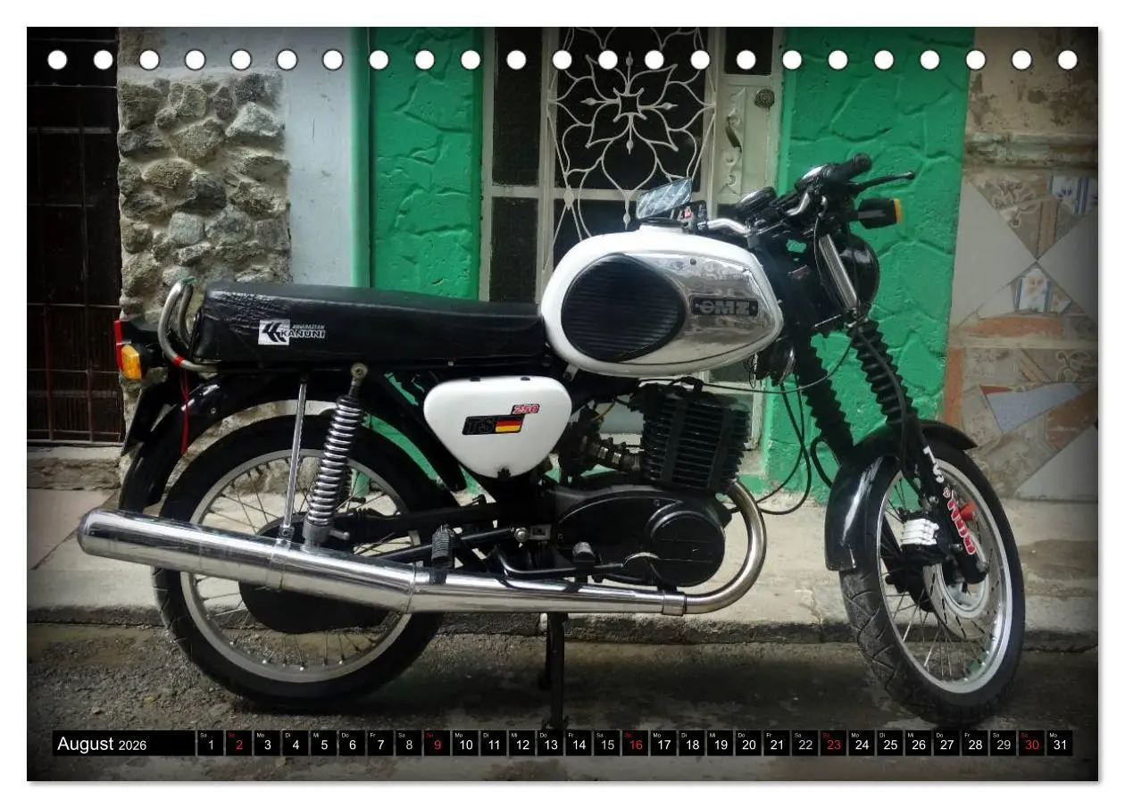 Bild: 9783457960400 | Motorrad-Legenden - MZ (Tischkalender 2026 DIN A5 quer), CALVENDO...