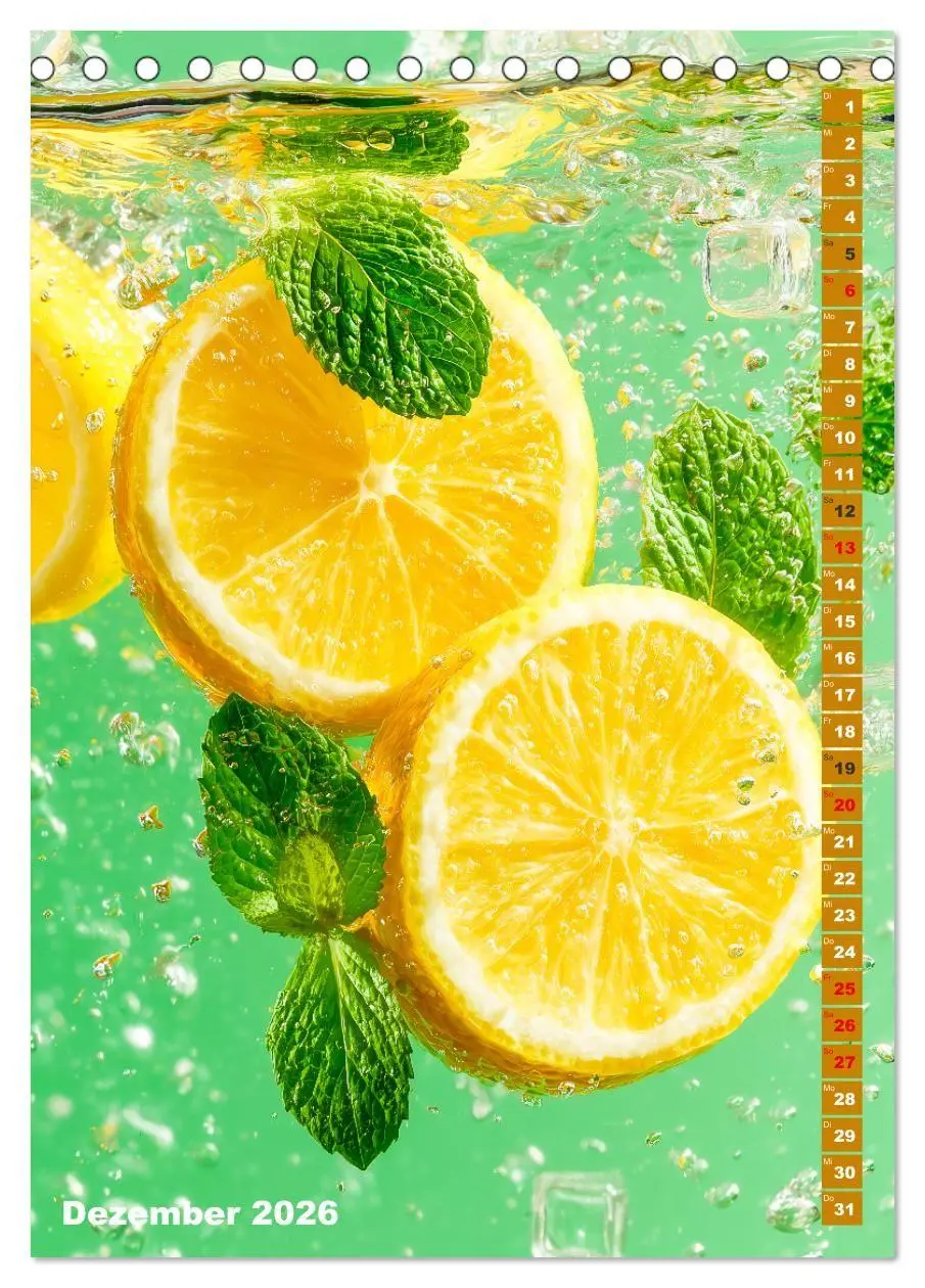 Bild: 9783516670400 | Fruchtige Erfrischung - Küchenkalender mit bunten Früchten im...