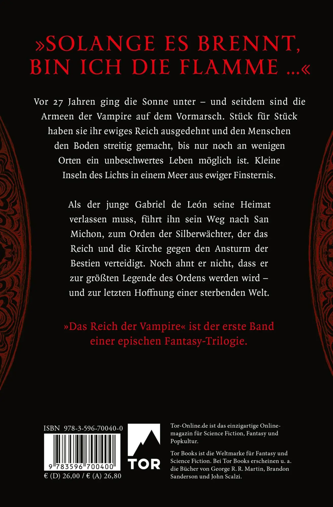 Rückseite: 9783596700400 | Das Reich der Vampire | A Tale of Blood and Darkness | Jay Kristoff