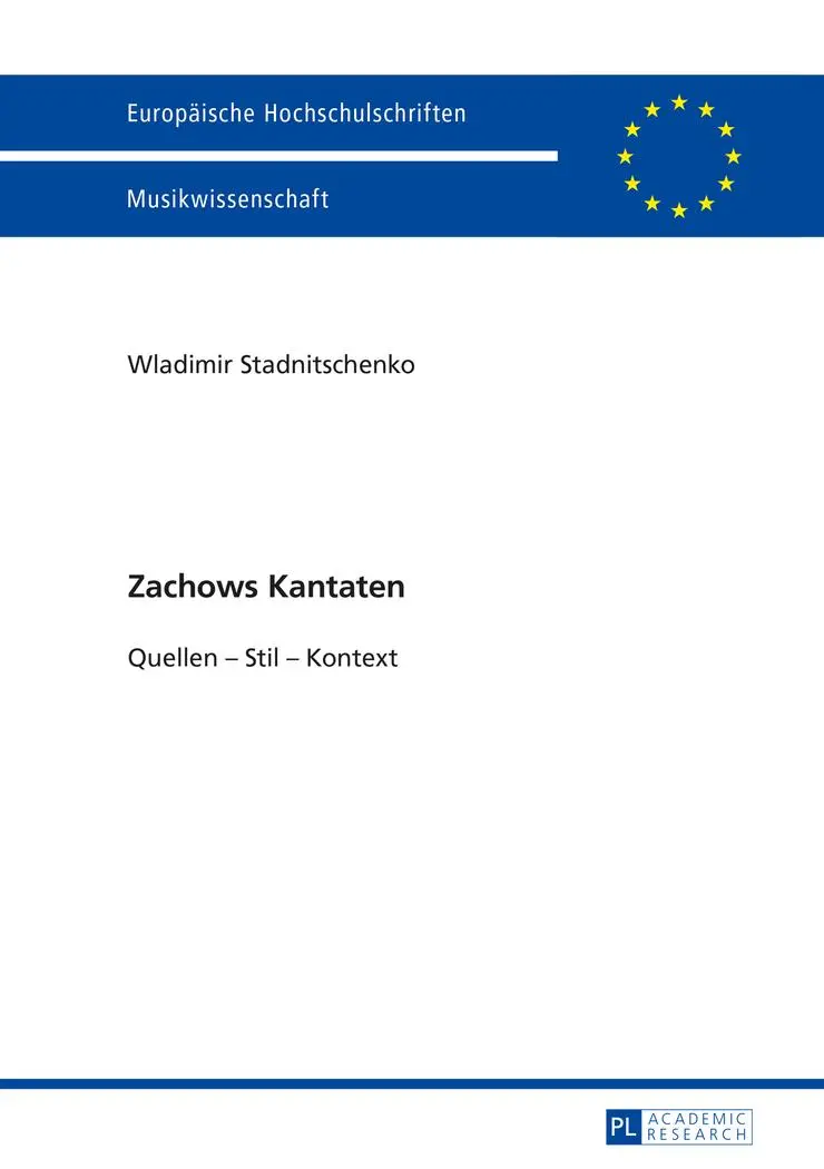 Cover: 9783631650400 | Zachows Kantaten | Quellen - Stil - Kontext | Wladimir Stadnitschenko