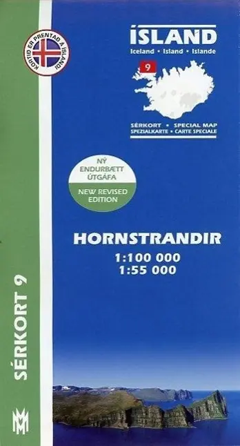 Cover: 9789979330400 | Island Serkort 09 Hornstrandir 1 : 100 000 / 1 : 55 000 | (Land-)Karte
