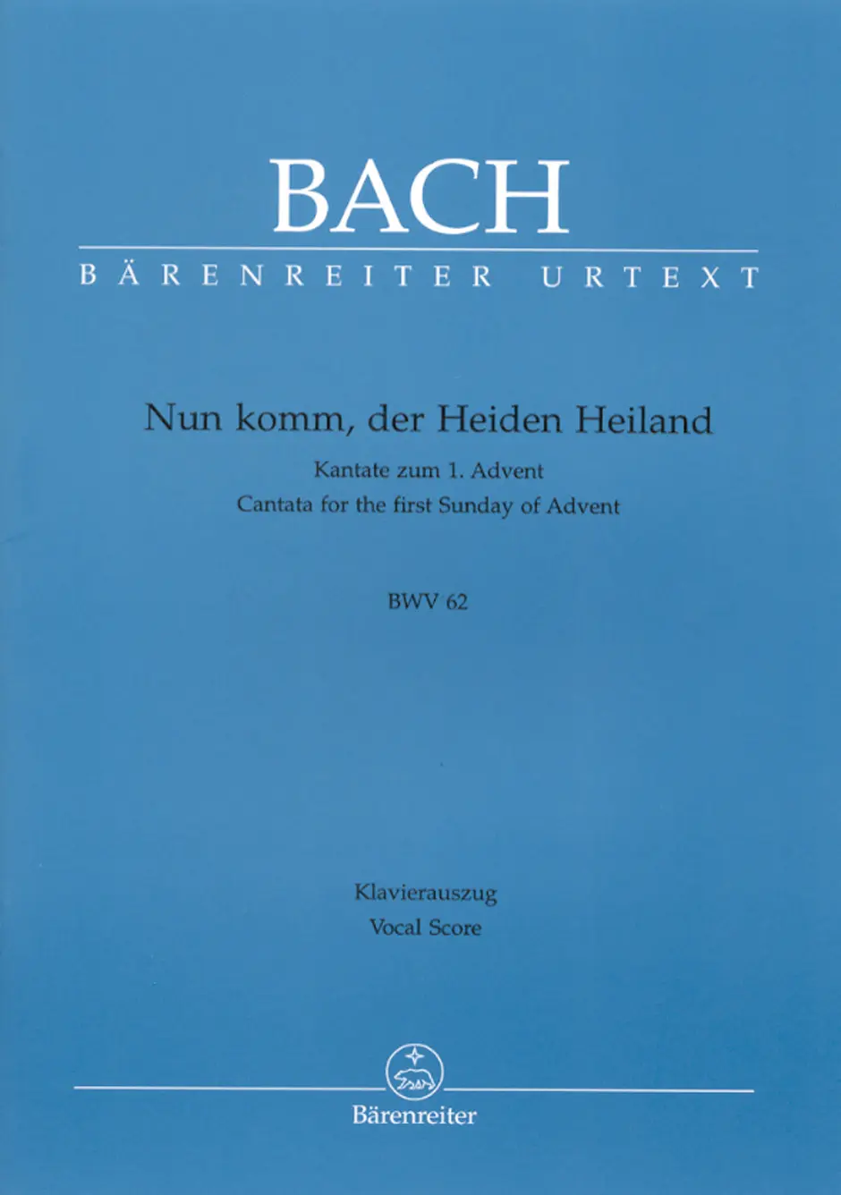 Cover: 9790006490400 | Cantata BWV 62 Nun Komm, Der Heiden Heiland | Johann Sebastian Bach