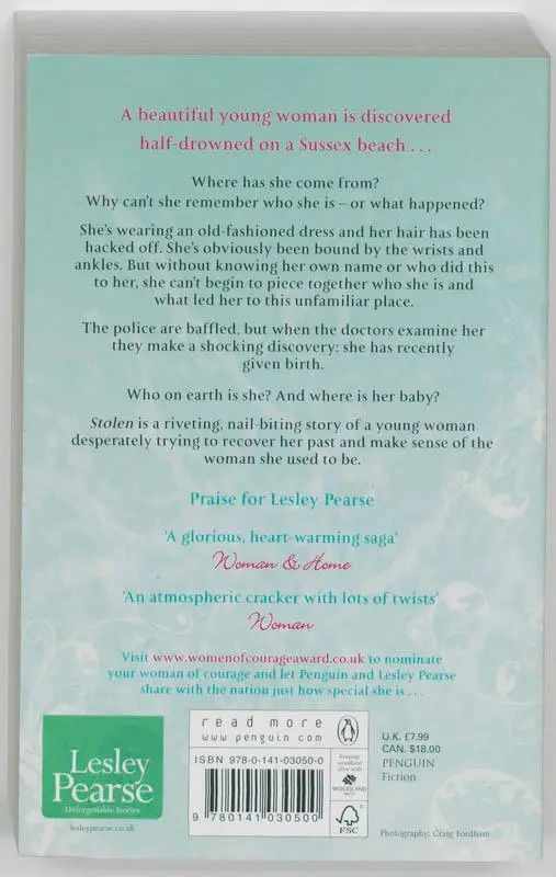Rückseite: 9780141030500 | Stolen | A woman washes up on a beach, barely alive. Who is she?