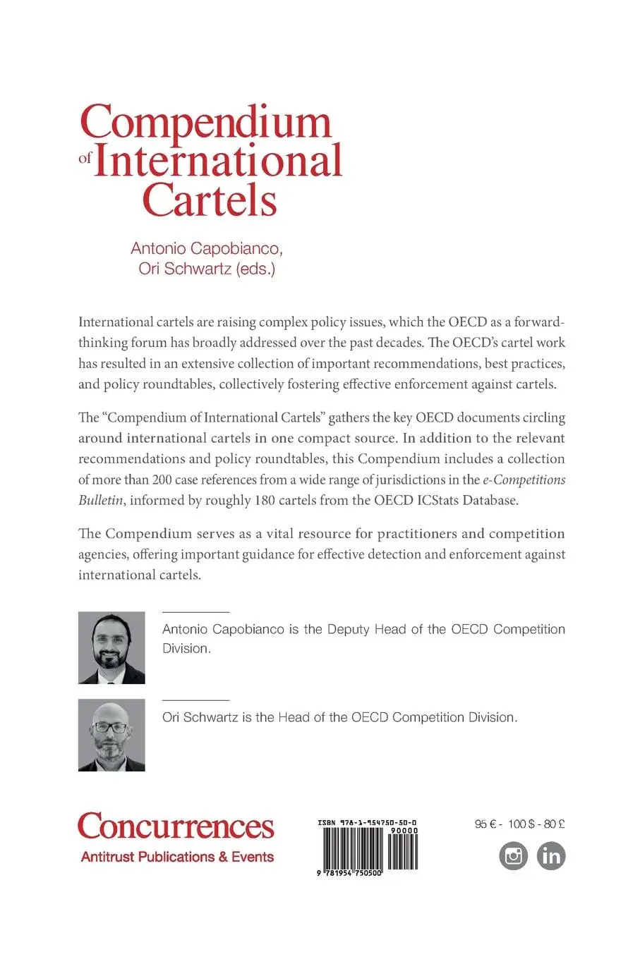 Rückseite: 9781954750500 | Compendium of International Cartels | Ori Schwartz (u. a.) | Buch