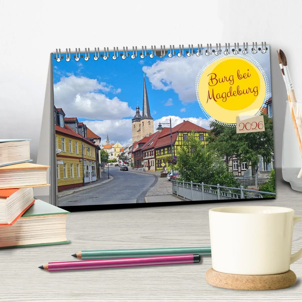 Bild: 9783457570500 | Burg bei Magdeburg (Tischkalender 2026 DIN A5 quer), CALVENDO...