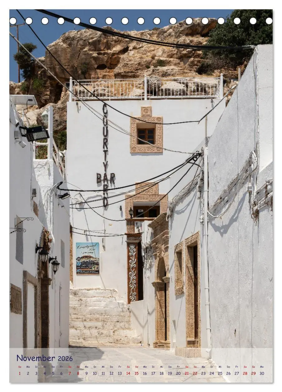 Bild: 9783516350500 | Ein Streifzug durch die Gassen der Insel Rhodos (Tischkalender 2026...