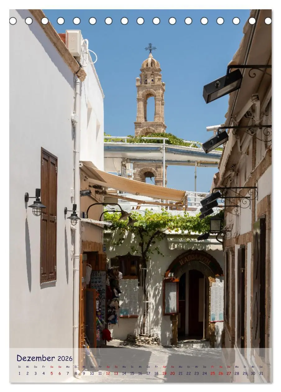 Bild: 9783516350500 | Ein Streifzug durch die Gassen der Insel Rhodos (Tischkalender 2026...